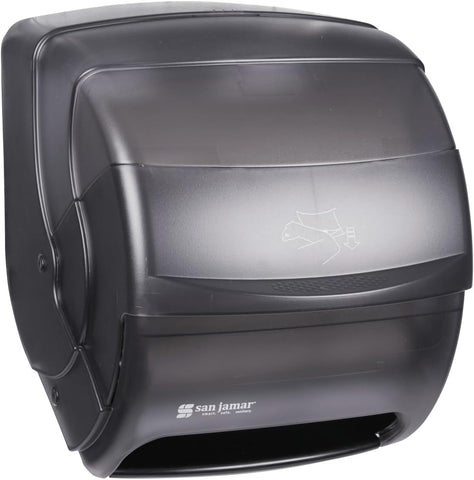 San Jamar T850TBK Black Pearl Integra Plastic Lever Roll Towel Dispenser