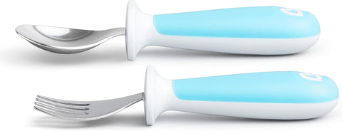 Munchkin Raise Toddler Fork and Spoon Set, BPA Free, 6 Pack, Blue