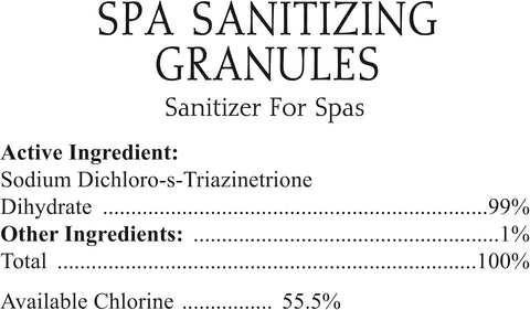 SpaChoice 5-Pounds Premium Spa Sanitizing Chlorine Granules for Hot Tub