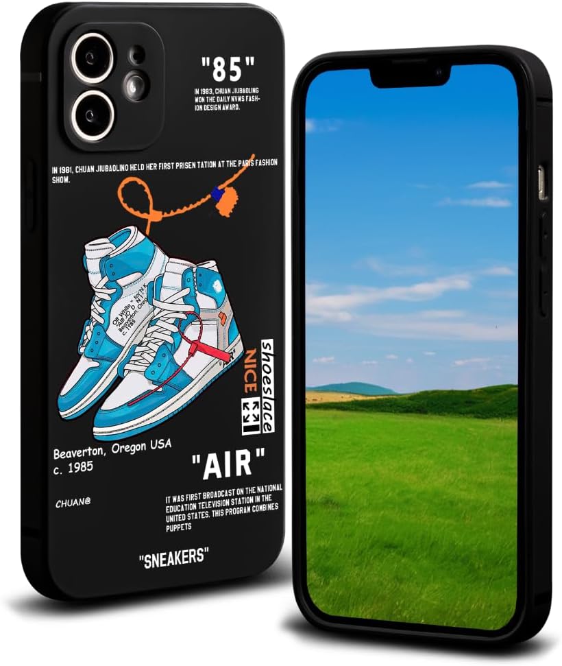 Cool Phone Case for iPhone 11 Case for Boys Men Street Design Aesthetic Shockproof Basketball Sneaker Sports Designer Cases Compatible with iPhone 11 Black
