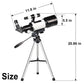 Telescope for Adults & Kids, 70mm Aperture Refractor (15X-150X) Portable Travel Telescope with Phone Adapter & Wireless Remote, Astronomy Beginners Gifts, Black