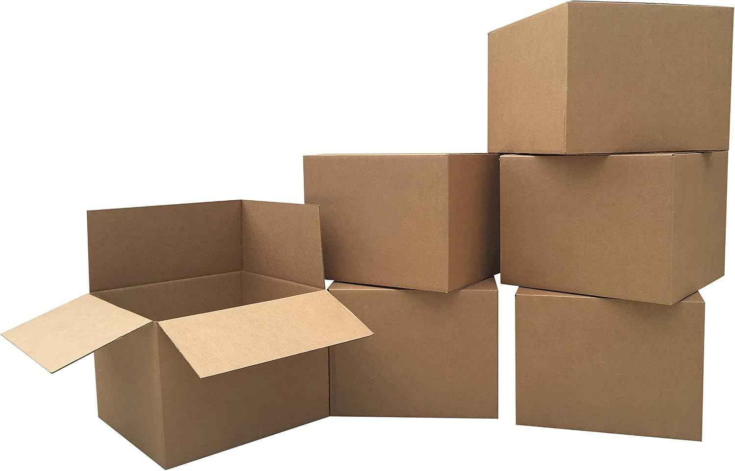 Large Moving Boxes 20'' x 20'' x 15'' (Pack of 6), Corrugated Cardboard Boxes for Packing, Shipping & Moving