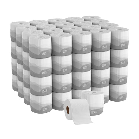 Georgia-Pacific, Pacific Blue Basic 2-Ply Embossed Toilet Paper, 19885, 550 Sheets Per Roll, 80 Rolls Per Case