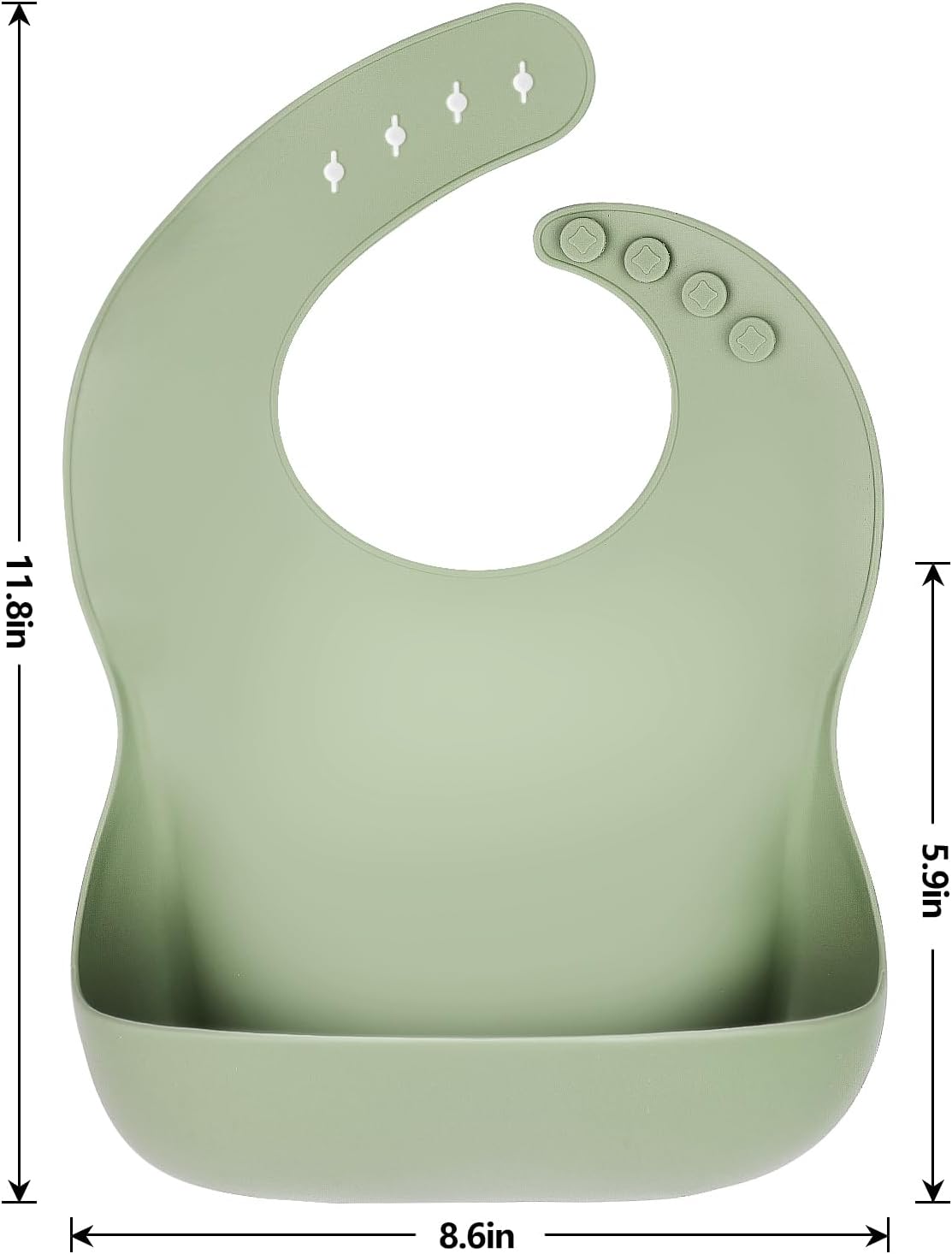 Eascrozn Silicone Bibs for Babies Toddler Set of 3, BPA Free