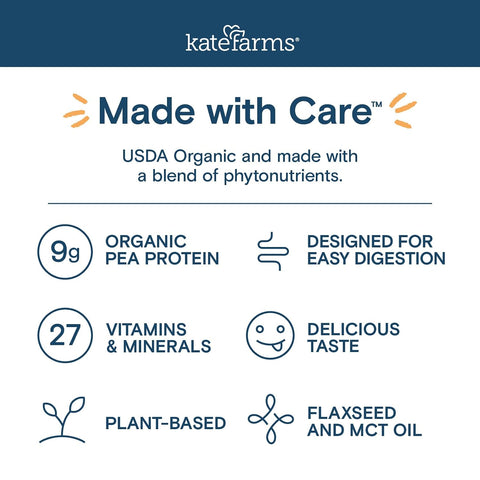 KATE FARMS Pediatric Peptide 1.0 Formula, Vanilla, 12 Pack