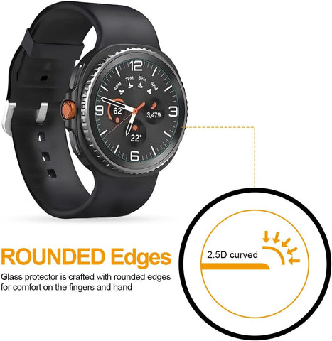 Supershieldz (3 Pack) Designed for Samsung Galaxy Watch 8 Classic (46mm) Tempered Glass Screen Protector, Anti Scratch, Bubble Free