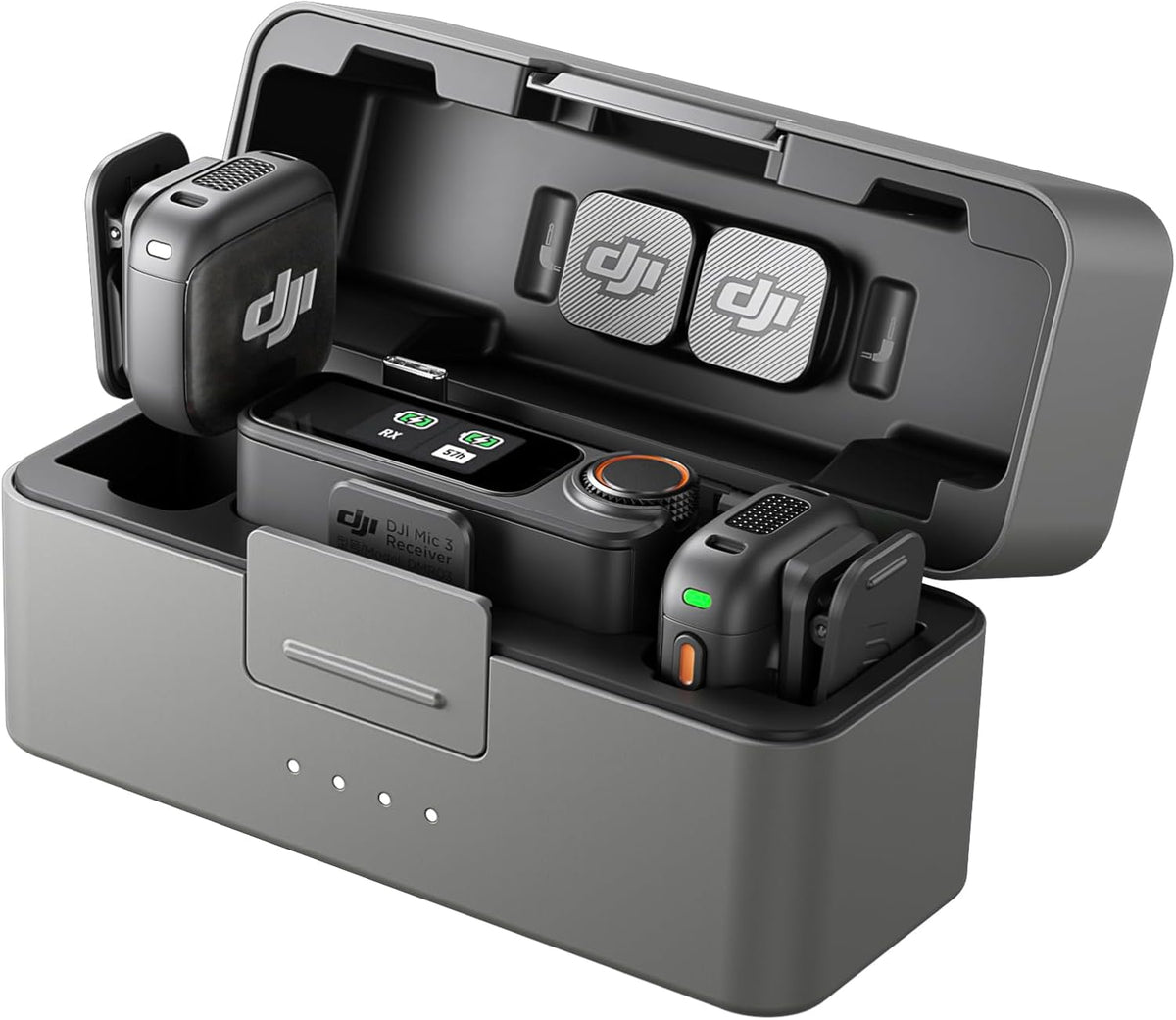 DJI Mic 3 (2 TX + 1 RX + Charging Case), Wireless Microphone