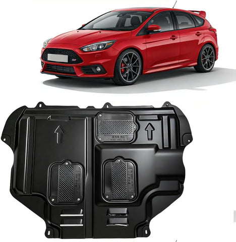 Front Engine Splash Shield for Ford Focus ST 2013-2018 for Focus RS Engine Splash Guards Suitable for 2013-2018 Ford C-Max Under Engine Cover Mud Flaps Directly Replace Original