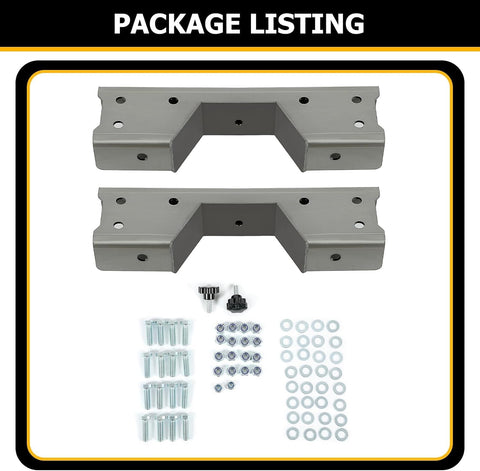 KUAFU 6 Inch Drop Rear C Notch Kit Compatible with 1989-1998 Chevy Silverado/GMC Sierra C1500 K1500 Trucks Bare Metal Steel