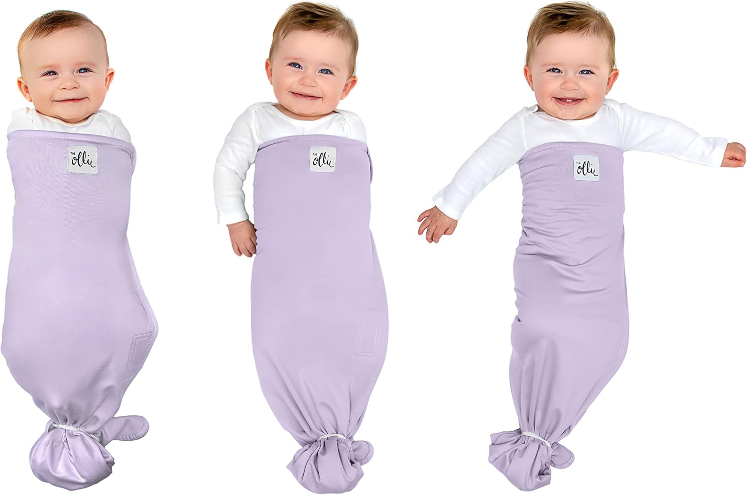 The Ollie Swaddle – Adjustable Baby Swaddle for Newborns | Pediatrician-Approved for Safe Sleep | Easy Closure | Arms-Out | Lightweight, Machine-Washable | Easy Diaper Access