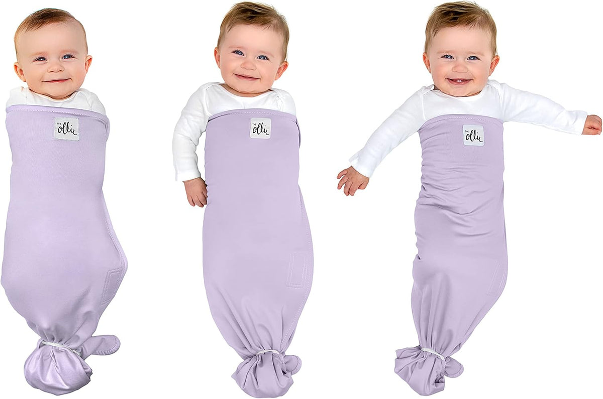 The Ollie Swaddle – Adjustable Baby Swaddle for Newborns | Pediatrician-Approved for Safe Sleep | Easy Closure | Arms-Out | Lightweight, Machine-Washable | Easy Diaper Access