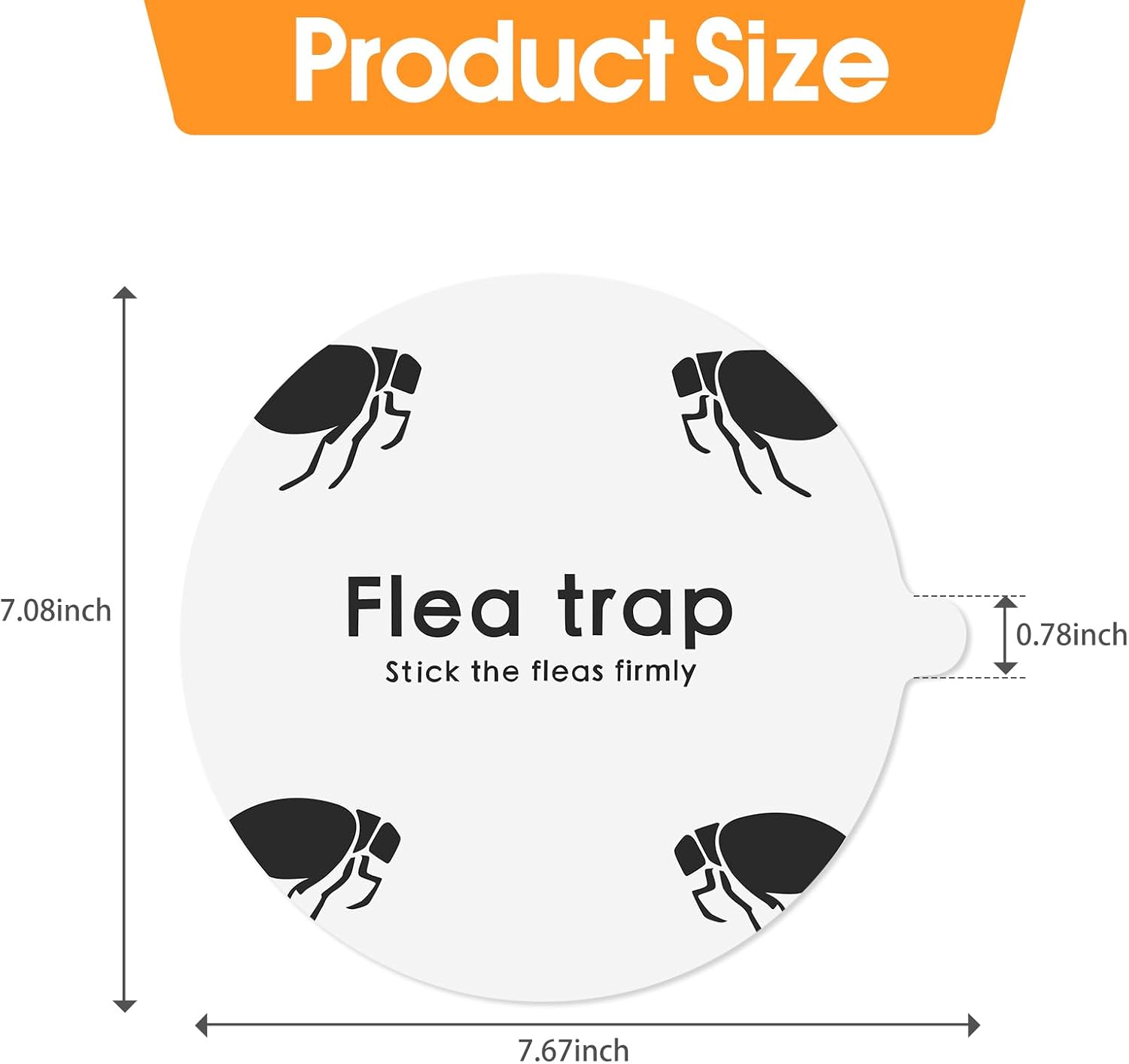 Flea Trap Sticky Pads Refills, 10 Pack 7.1 Inch Round Replacement Glue Boards Refill Discs for Most Flea Light Trap for Inside Your Home, Non-Toxic Family Pet Safe Sticky Board for Indoor Bed Bug Lamp