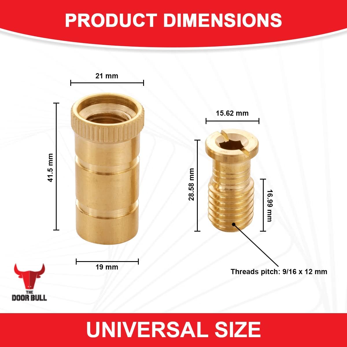 The Door Bull Brass Pool Cover Anchors for Concrete & Pavers Deck