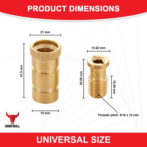 The Door Bull Brass Pool Cover Anchors for Concrete & Pavers Deck