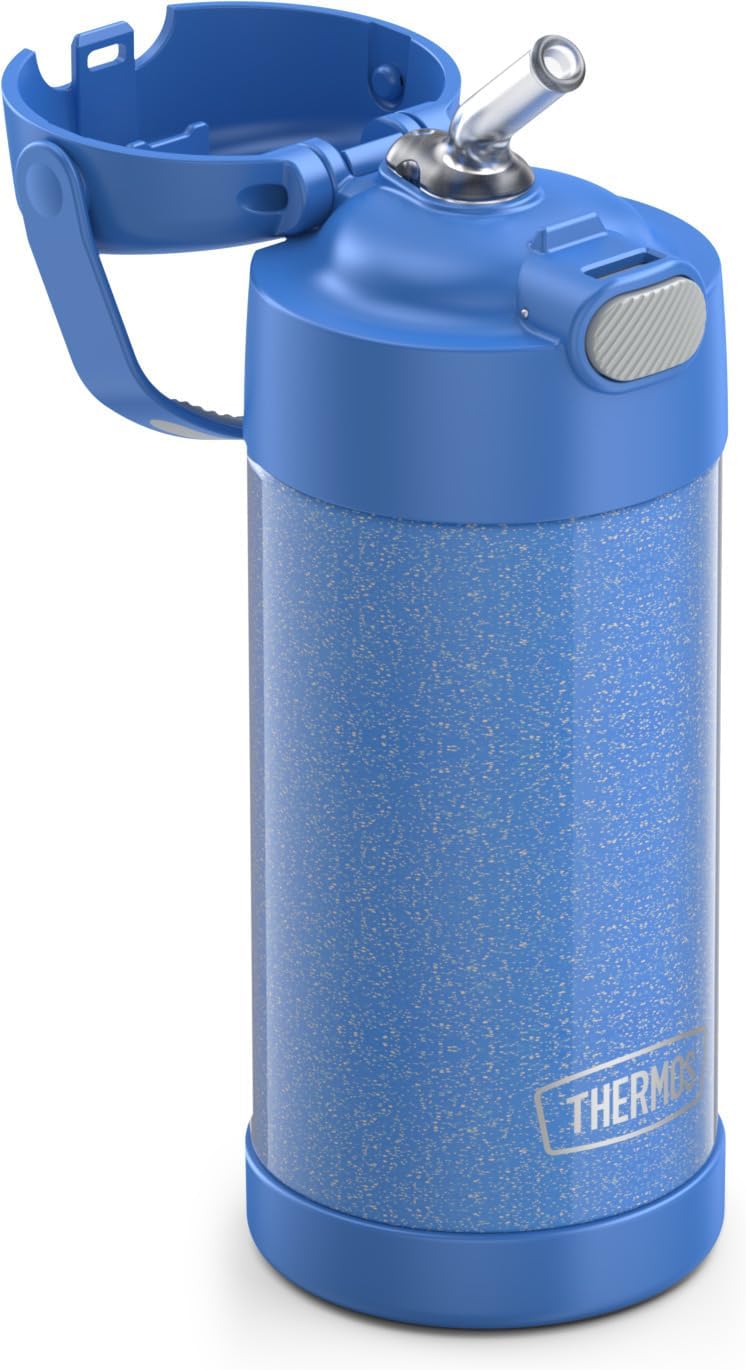 THERMOS FUNTAINER Water Bottle with Straw, 12oz, Glitter Periwinkle