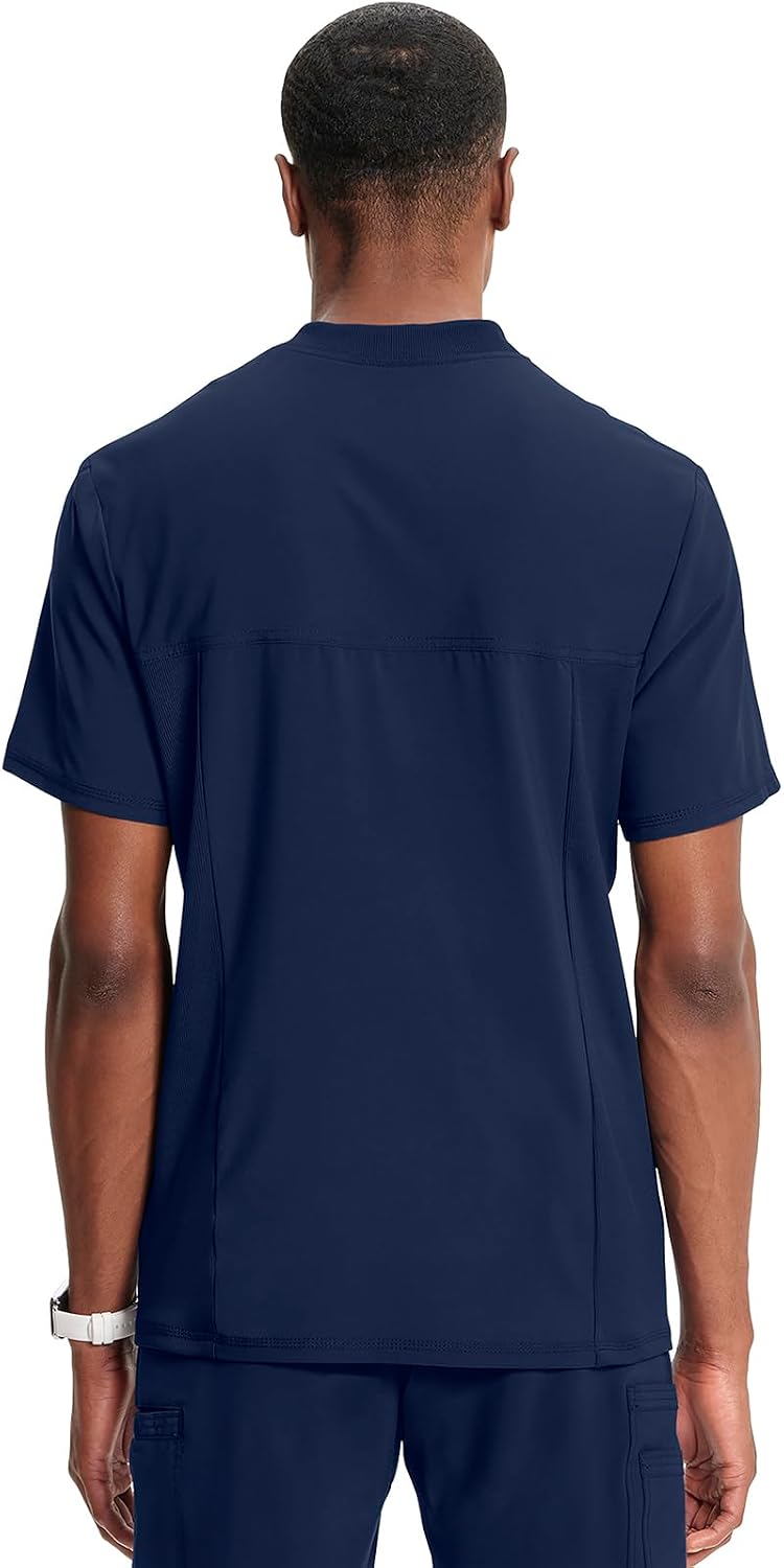 Cherokee Infinity Mens Scrubs Top V-Neck Modern Fit 2 Pocket 360° Stretch