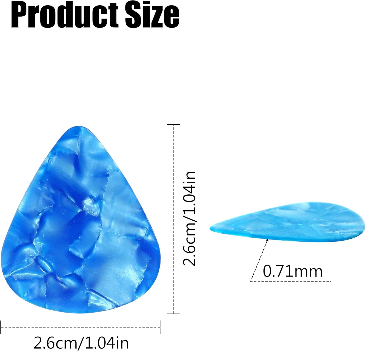 Augshy Guitar Picks, 150 Pack Premium Celluloid Guitar Pick Medium Variety Pack for Acoustic Electric Bass Guitars(0.71mm)