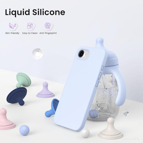 ORNARTO for iPhone 17e Case and for iPhone 16e Case 6.1'', Baby Blue