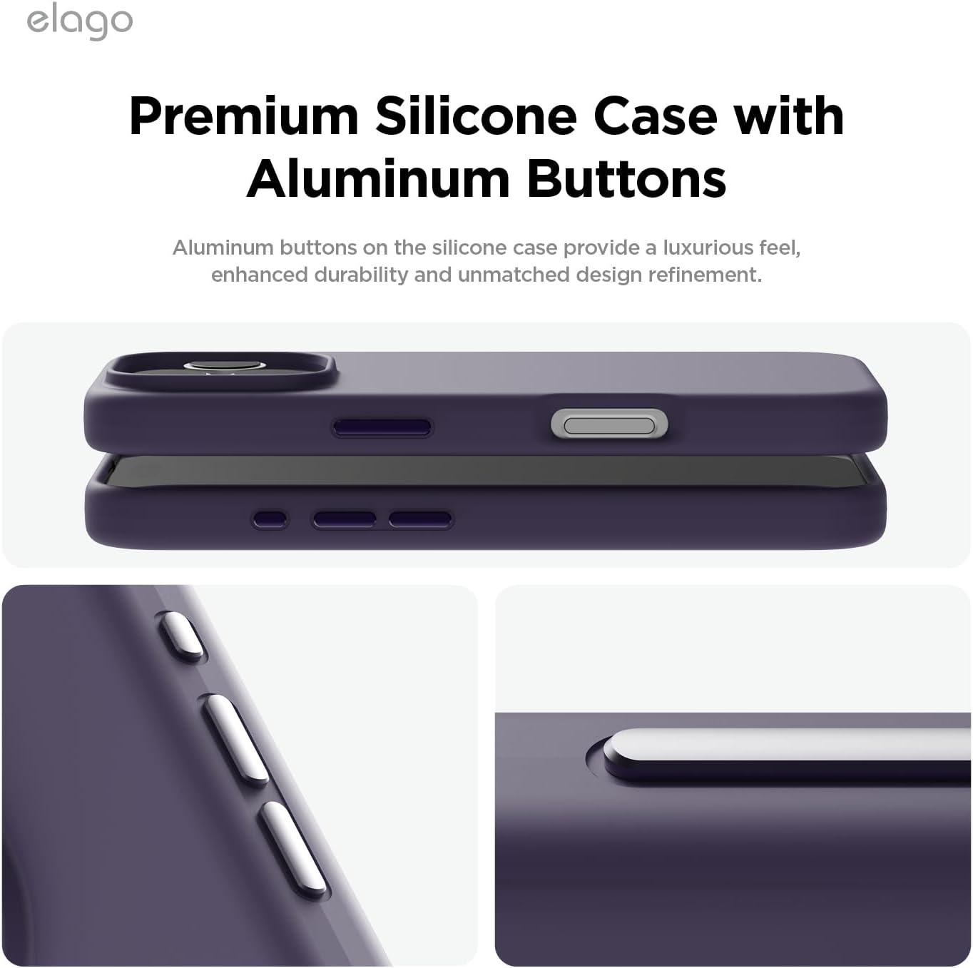 elago Premium Magnetic Silicone Case for iPhone 16 Pro Max