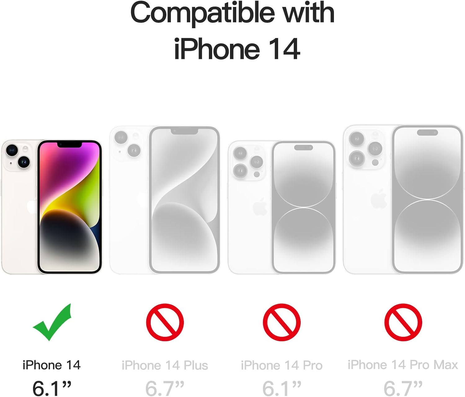 JETech Case for iPhone 14, Anti-Yellowing, Blue