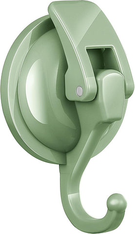 Suction Cup Hooks 15 lb, No Drill Shower Hooks, Green, 1 Pack