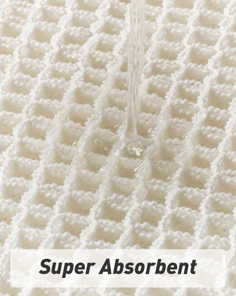 Upgraded Waffle Bath Mat Ultra Absorbent Non Slip Bathroom Mat, 17" x 24"