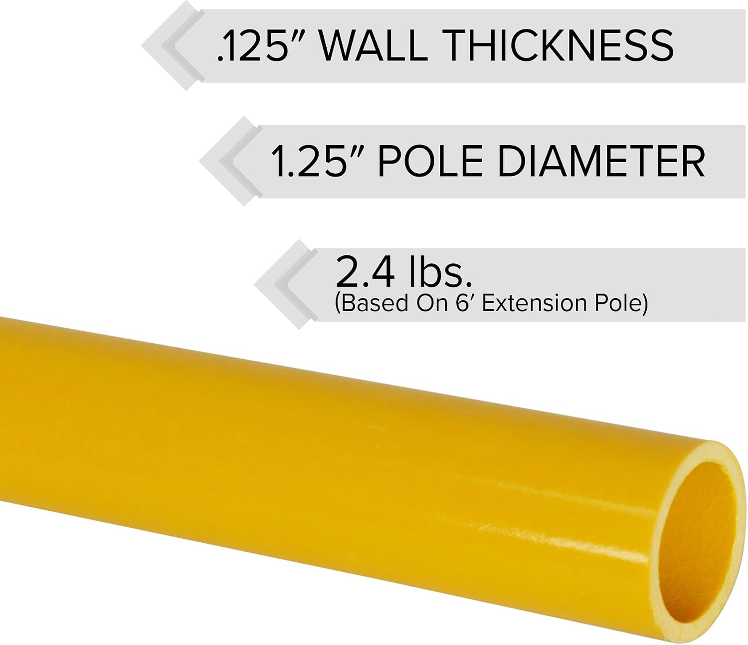 Jameson FG-6-2PK FG-Series 6-Foot Fiberglass Extension Pole for Pole Saw or Pruner Head 2-Pack
