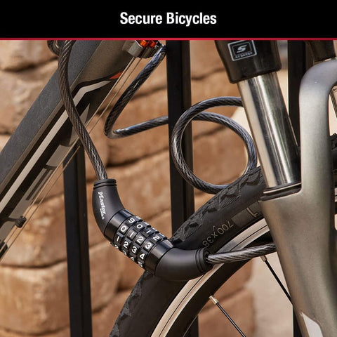 Master Lock 6 Foot Outdoor Cable Bike Lock, Combination Bicycle Lock 8114D