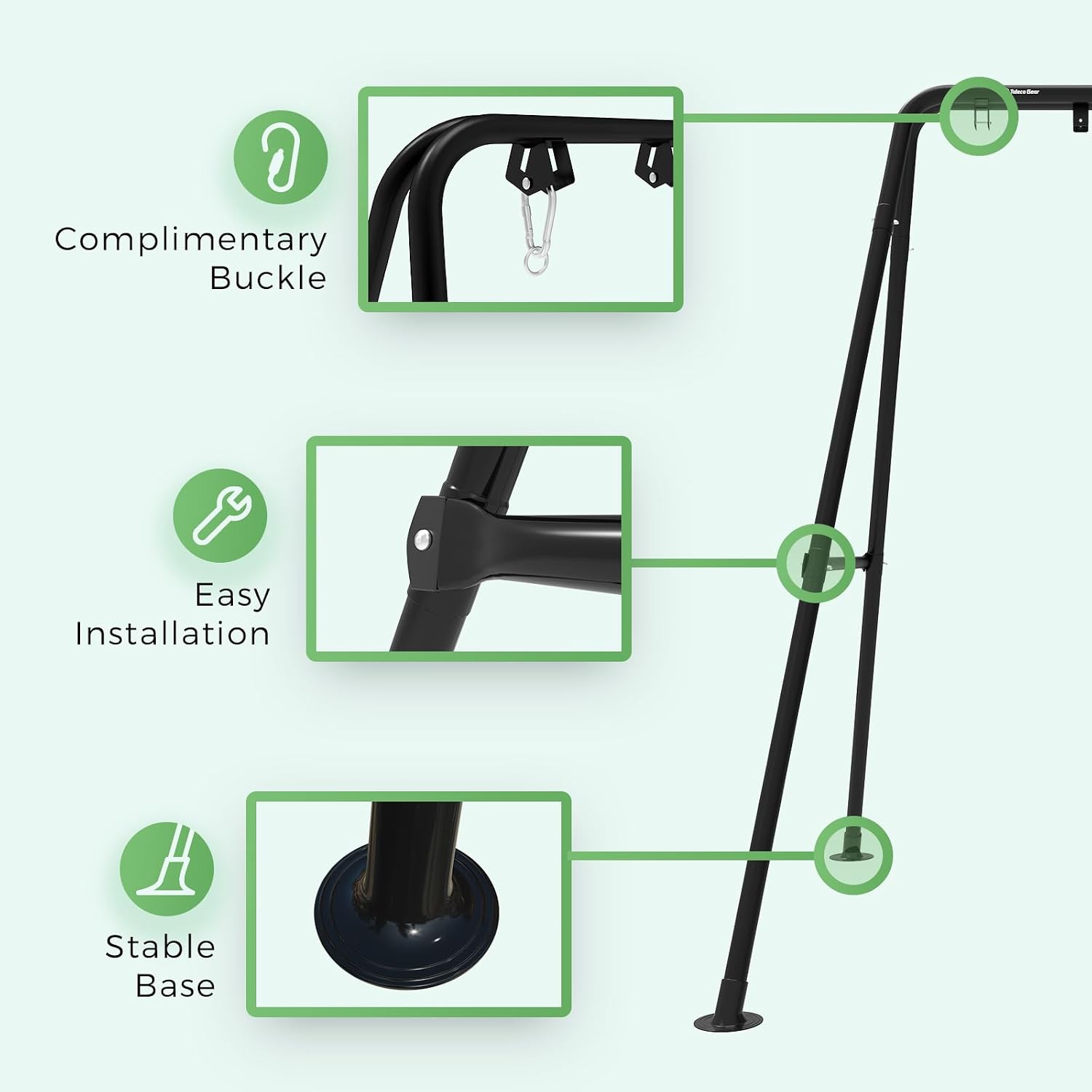 G TALECO GEAR Hammock Chair Stand Heavy-Duty 300LBS Swing Stand