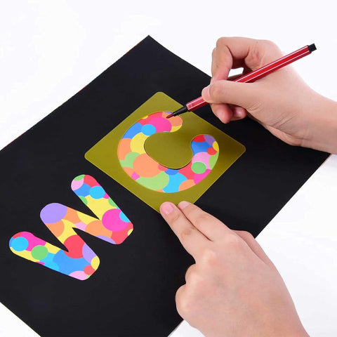 TecUnite 26 Pcs Alphabet Stencils Set, 8 x 8 Inches