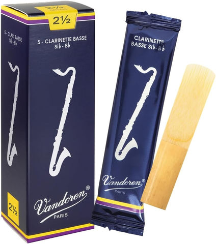 Vandoren Traditional Bass Clarinet Reeds Strength 3.5 Box of 5