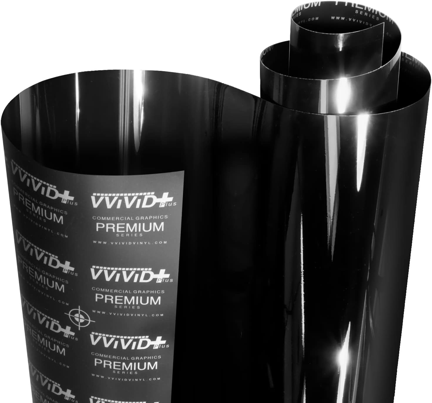 VViViD+ Ultra Gloss Premium Vinyl Car Wrap Film (5ft x 5ft, Gloss Piano Black)