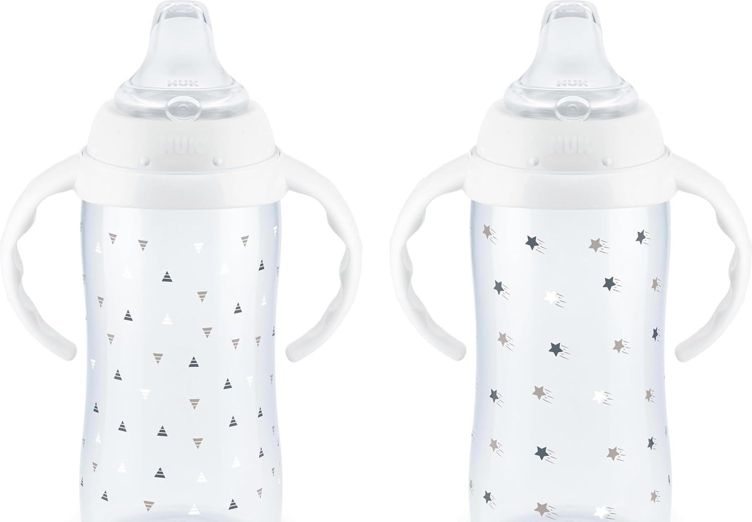 NUK Learner Cup 6+ Months Timeless Collection Amazon Exclusive 10 Oz – BPA Free Spill Proof Sippy Cup 2 Count (Pack of 1)