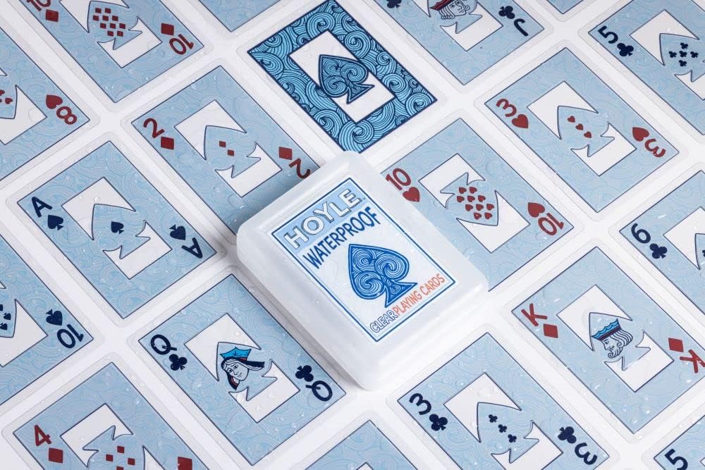 Hoyle Waterproof Clear Plastic Playing Cards 1 Deck Outdoor Pool