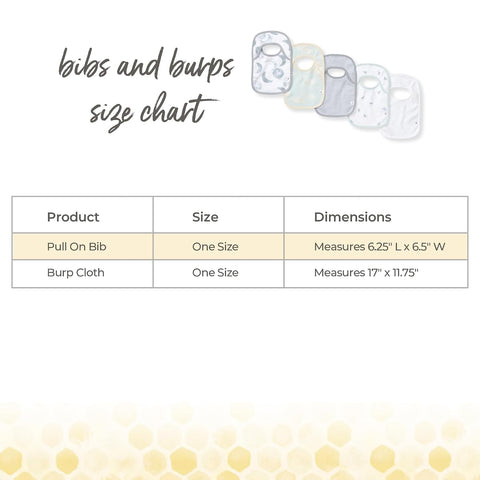 Burt's Bees Baby 100% Organic Cotton Burp Cloths, 17x11.75 in, 5-Pack