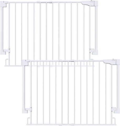 Cumbor 2 Pack 29.2-43" No Bottom Bar Baby & Dog Gate for Stairs & Doorways