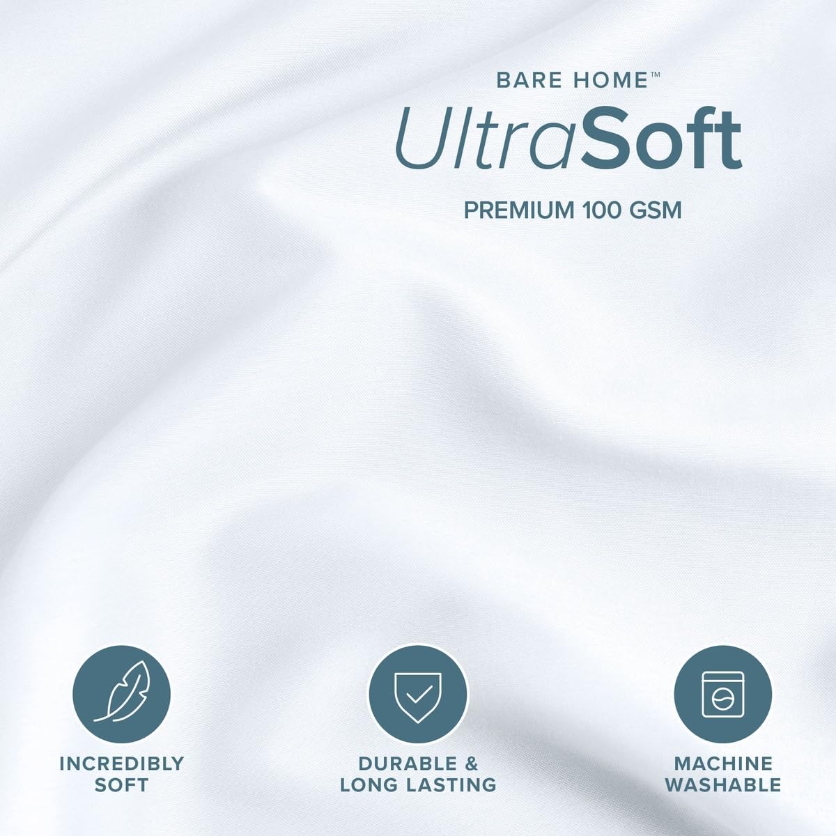 Bare Home Duvet Cover Set 1800 Ultra-Soft (Twin/Twin XL, White)