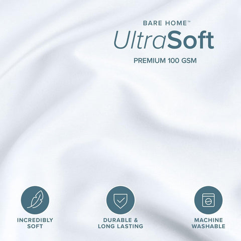 Bare Home Duvet Cover Set 1800 Ultra-Soft (Twin/Twin XL, White)