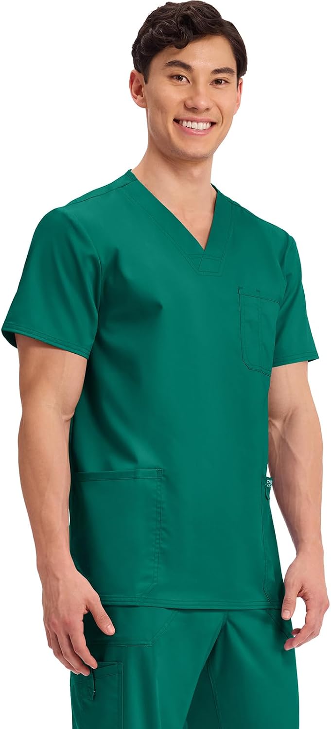 Cherokee WW Revolution V-Neck Scrub Top for Men with 3 Pockets
