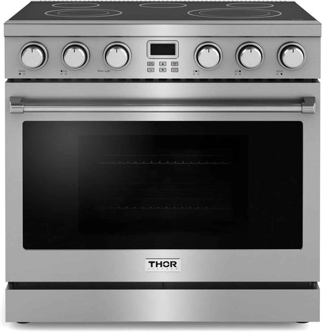 THOR Kitchen Professional 36-Inch Electric Range in Stainless Steel - Model ARE36