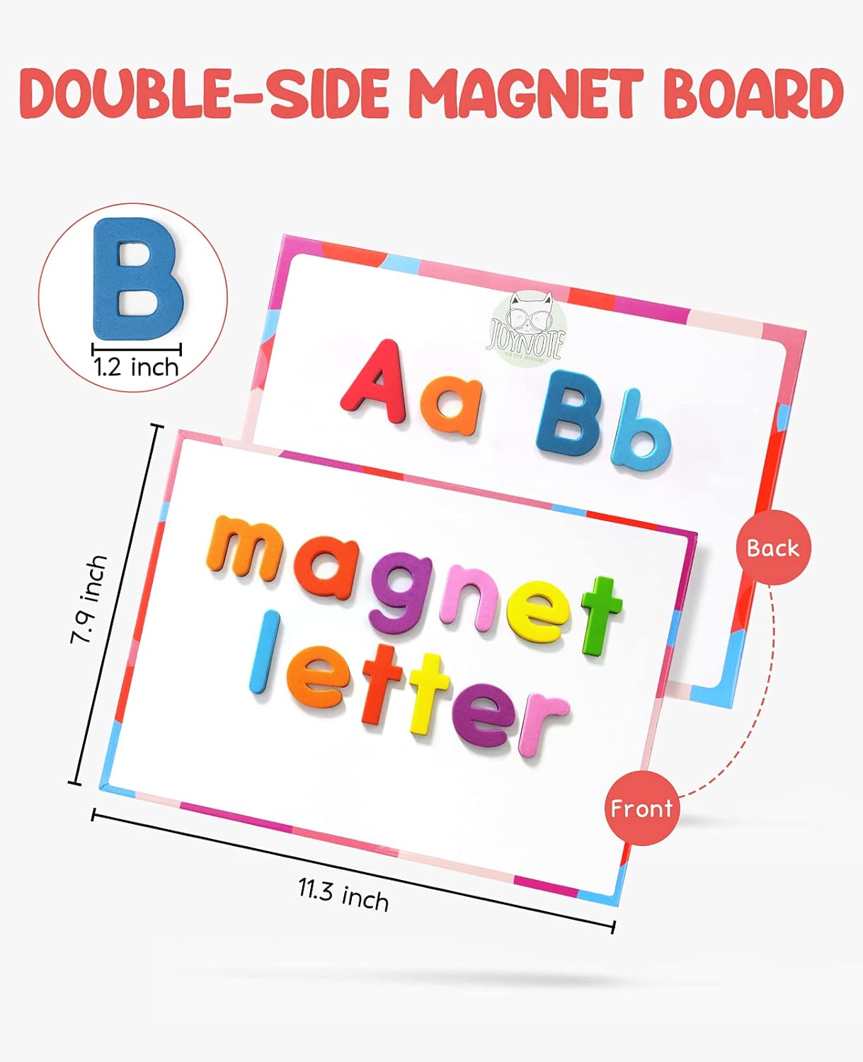 Gamenote Magnetic Alphabet Letters Kit, 238 Pcs with Magnet Board