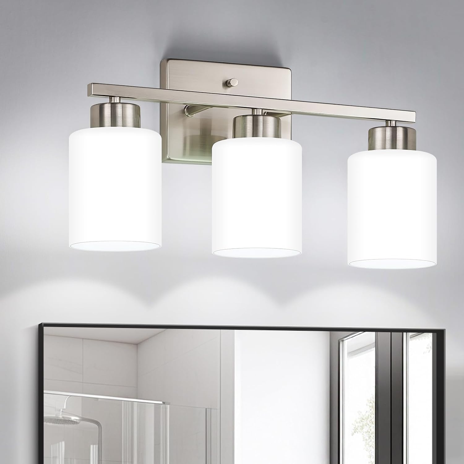 FonmYim Brushed Nickel Bathroom Light Fixtures Vanity Lights Over Mirror