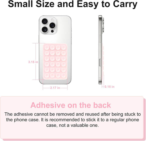 Giumel 8PCS Silicone Suction Phone Case Mount, Non Slip Suction Cup, Hands-Free Phone Accessories Holder for Selfies and Videos, Silicone Adhesive Stand Sticky for Cell Phone