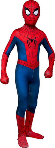 MARVEL Spider-Man Brand New Day Official Youth Zentai Halloween Costume-Deluxe Two-Way Stretch Spandex with Zippers Openings