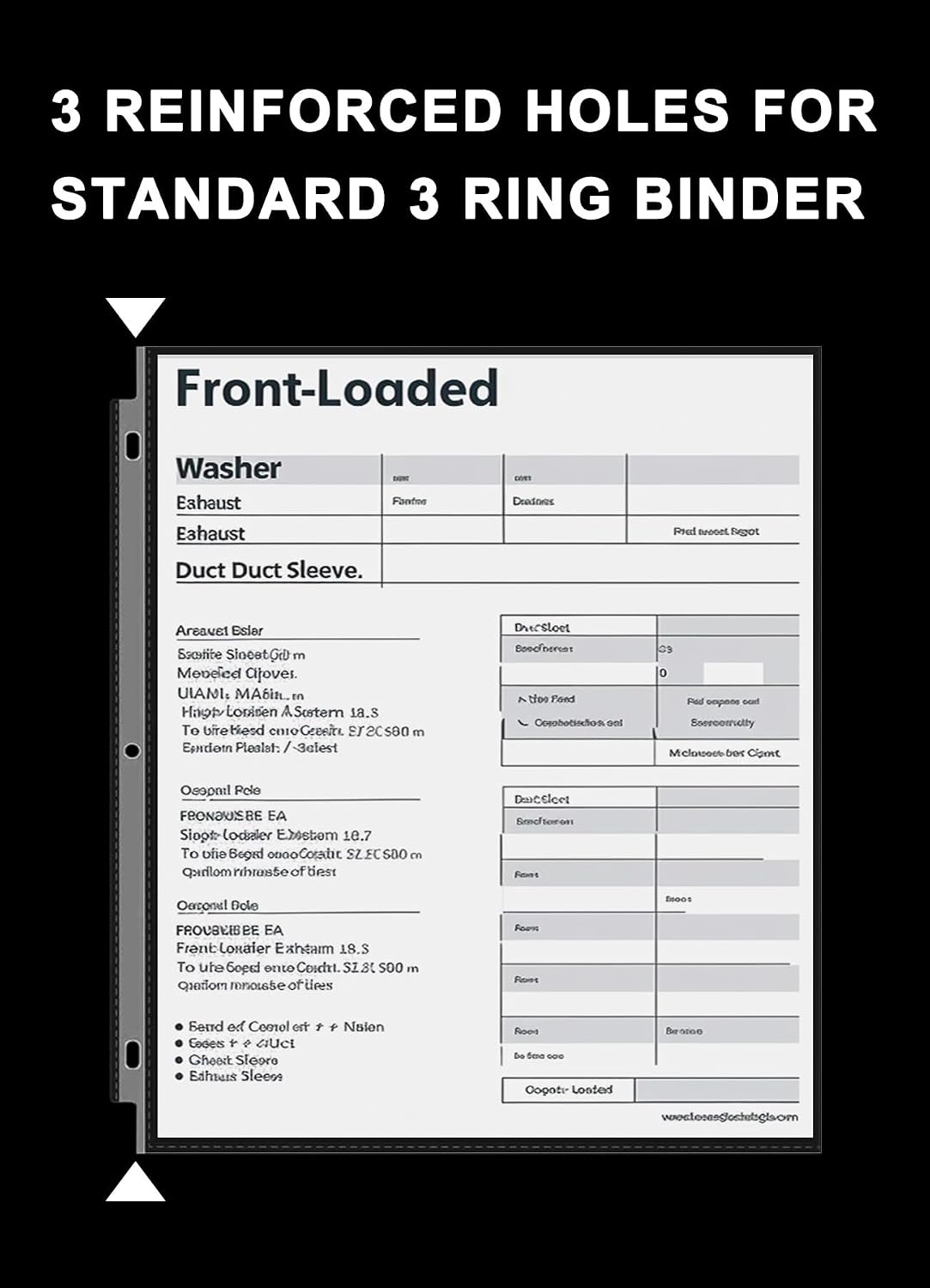 Golbsart Clear Sheet Protectors for 3 Ring Binder, 500 Pack Plastic Sleeves for Paper 8.5x11, Acid Free Page Protectors Sleeves, Top Loading Document Protector Sheets for School Office Home.