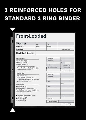Golbsart Clear Sheet Protectors for 3 Ring Binder, 500 Pack Plastic Sleeves for Paper 8.5x11, Acid Free Page Protectors Sleeves, Top Loading Document Protector Sheets for School Office Home.