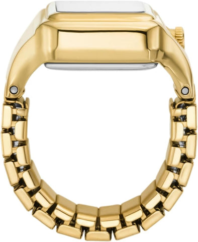 Fossil Women's Watch Ring, Quartz Stainless Steel Two-Hand Ring Watch for Women