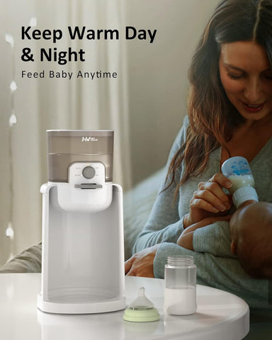 HEYVALUE Water Warmer for Baby Formula with Night Light,Bottle Warmer,White