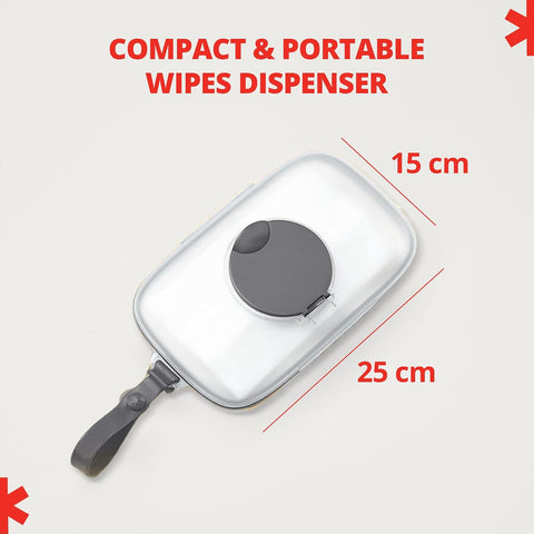 Skip Hop On-The-Go Wipes Dispenser, Grab & Go, Grey