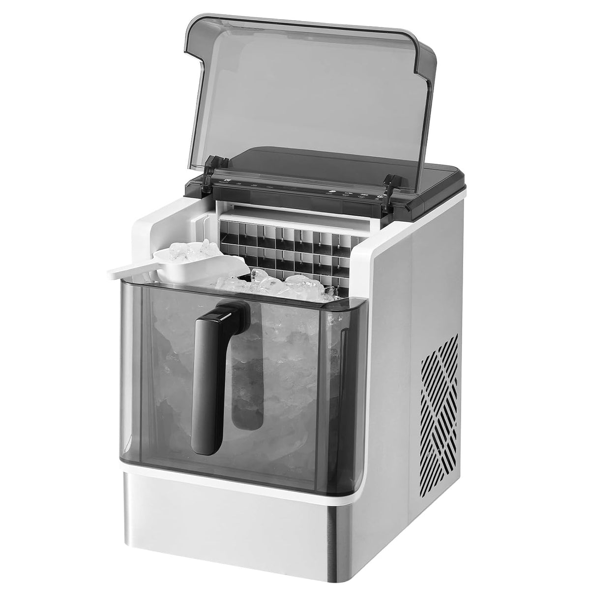 VEVOR Ice Cube Maker Countertop, 32 Cubes Ready in 15 Mins, 50lbs/24h Self-Cleaning Portable Ice Maker with Convenient Ice Transfer, 3 Sizes Ice Cube Maker Machine for Home Kitchen Office Party